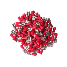  100 Red 22-16 Gauge AWG Vinyl Female Wire Terminal Quick Disconnect Connector