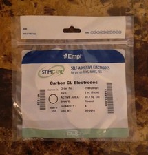 Empi StimCare CARBON Electrodes 2" Round 4 Pack TENS 198928-001