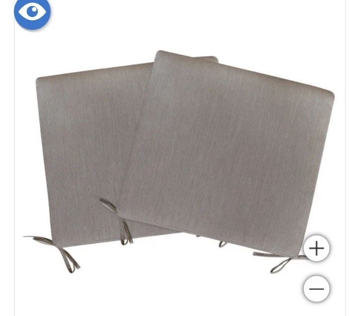 Sunbrella 户外座椅靠垫 18x18 英寸全新灰色/米色 2 件套全新!!! — 第 2/4 张图片