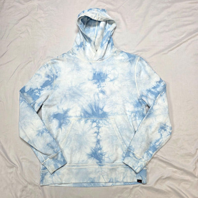 Nwot FAHERTY Pullover TIE-DYE Hoodie Sweatshirt Men's LARGE L Pacific Mist Blue