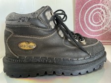 Vintage Skechers Jammers 90s Y2K Womens Brown Platform Chunky Tough Boots US 8.5