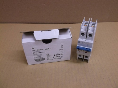 1489-M2C030 D Allen Bradley NEW Box Circuit Breaker Protector 2P 3A 277VAC 48VDC - Picture 1 of 4
