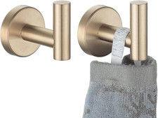 Bathroom Towel Hook Champagne Bronze, Coat Robe Clothes Hook for Bathroom Wall M