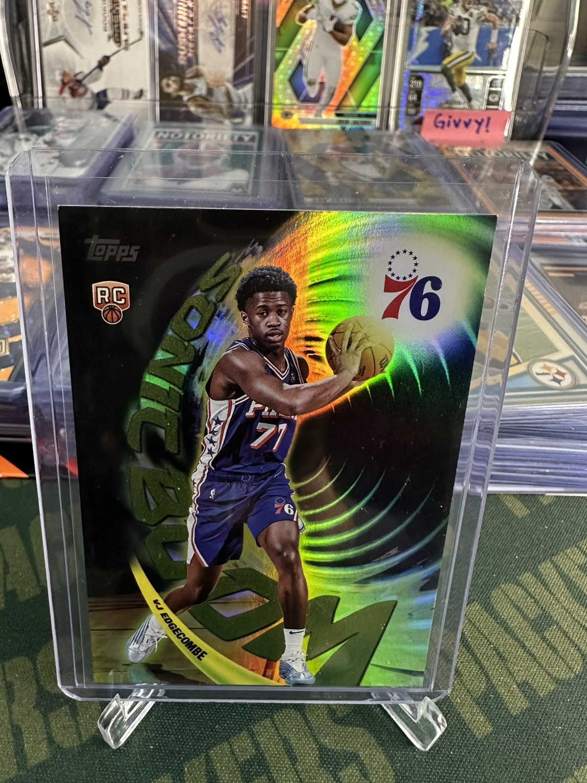 2025-26 Topps VJ Edgecombe Sonic Boom SSP Case Hit RC 76ers