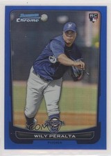 2012 Bowman Chrome Blue Refractor 137/250 Wily Peralta #199 4y4