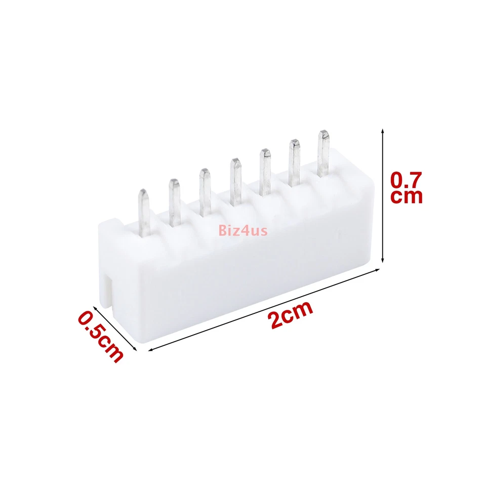 Lot JST XH2.54mm Plug Connector Straight Pin Header 7 Pin Male Plug Socket - Image 2 of 4