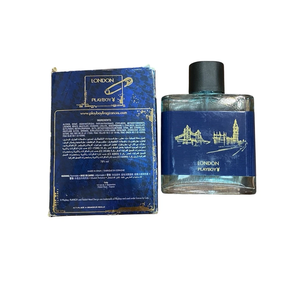 London Playboy Eau De Toilette Spray 3.4 Fl OZ Nuevo I'm Caja Sin Sellar Foto 3 de 3