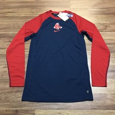 MENS S - NEW Nike MLB Boston Red Sox Dri-FIT Slim Fit Shirt Navy Blue