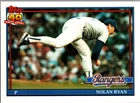 1991 Topps Baseball Nolan Ryan Texas Rangers Base Card NM HOF Set Filler #1