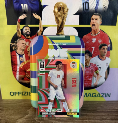 Panini FIFA World Cup Fußball Trading Card Sardar Azmoun Iran Karte 