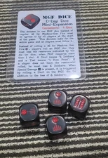 D-Day Dice: 1st Edition Machine Gun Fire (MGF) Dice!!! - Excellent! Unrolled!