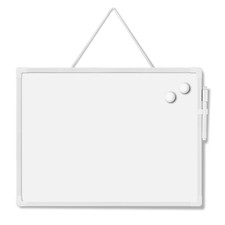Double Sided Dry Erase Board for Wall, 16" x 12" Hanging Whiteboard, Small Wh...