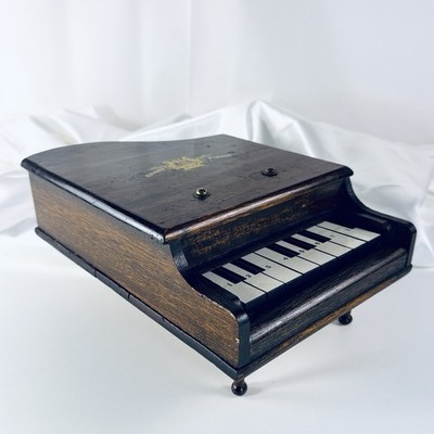 Vintage Grand Piano Music Box Made in Japan Wood Miniature Keys