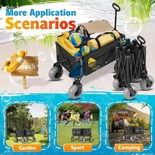 450LBS Heavy-Duty Big Wheel All-Terrain Folding Cart Multi-Purpose Wagon US NEW