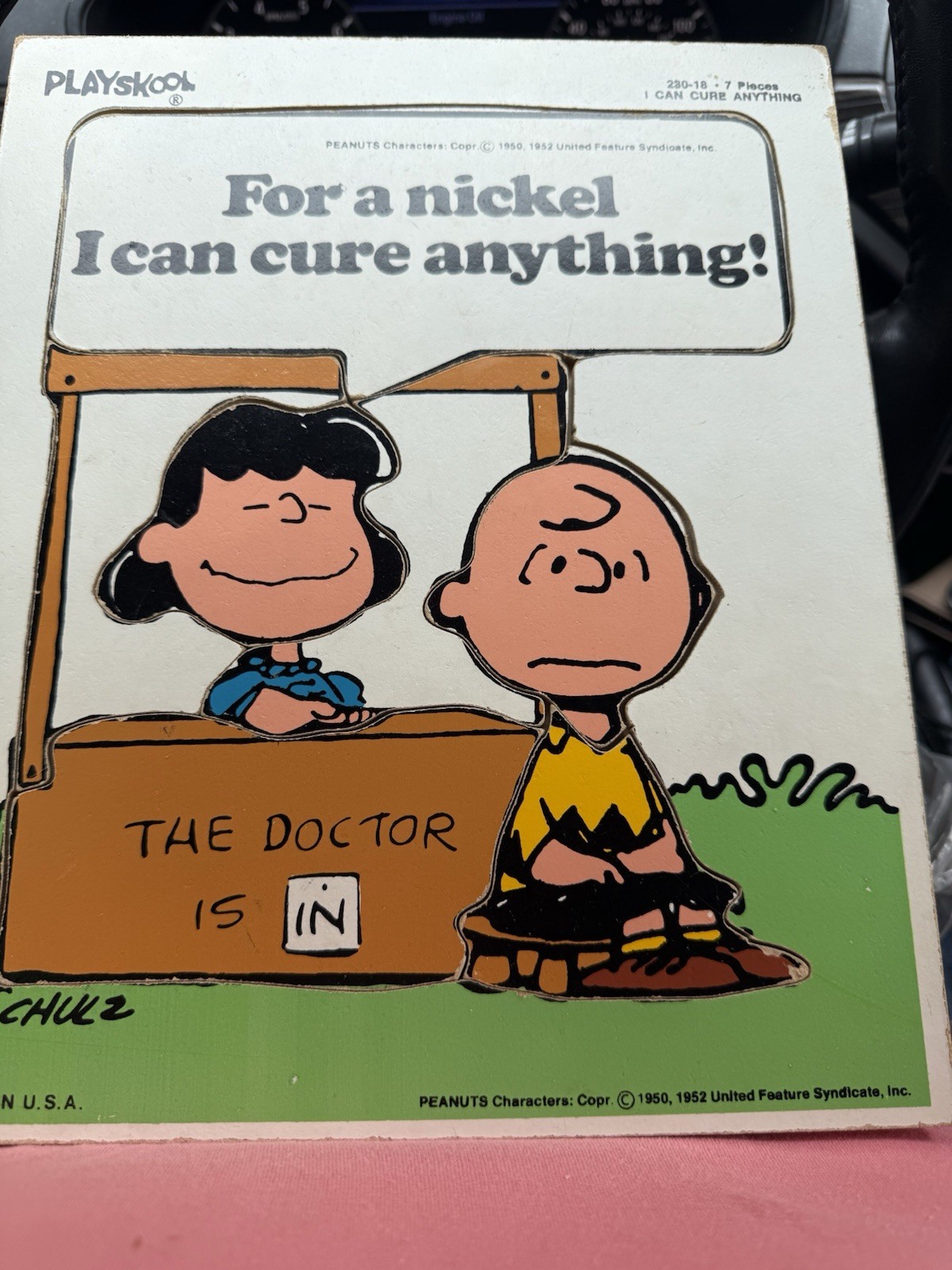 Lucy the Psychiatrist Peanuts Puzzle - Can Cure Anything Booth Fun