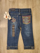 Vintage Rocawear Denim Capri Jeans Pants Toddler Size 6 Embroidered VTG Y2K New