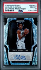 2024 PANINI PRIZM BLACK SIGNATURES MOJO PRIZM NICOLAS CLAXTON 7/25 PSA 10