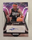 2024-25 Panini Prizm Black ALLEN IVERSON Prizmatrix Signatures AUTO 76ers
