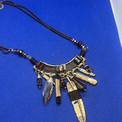 Elegant Brown and Gold Necklace