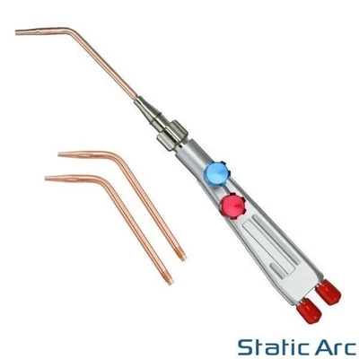 STATIC ARC OXY ACETYLENE GAS WELDING TORCH OXYGEN FUEL FLAME LIGHTWEIGHT SHANK + TIPS