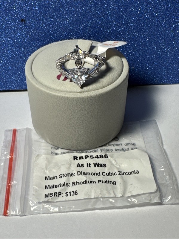 Bomb Party OG Ring Sz 6 “As It Was” (RBP5488) Diamond CZ on Rhodium