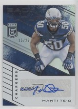 2016 Donruss Elite Back to the Future Signatures 25/25 Manti Te'o Auto n1u