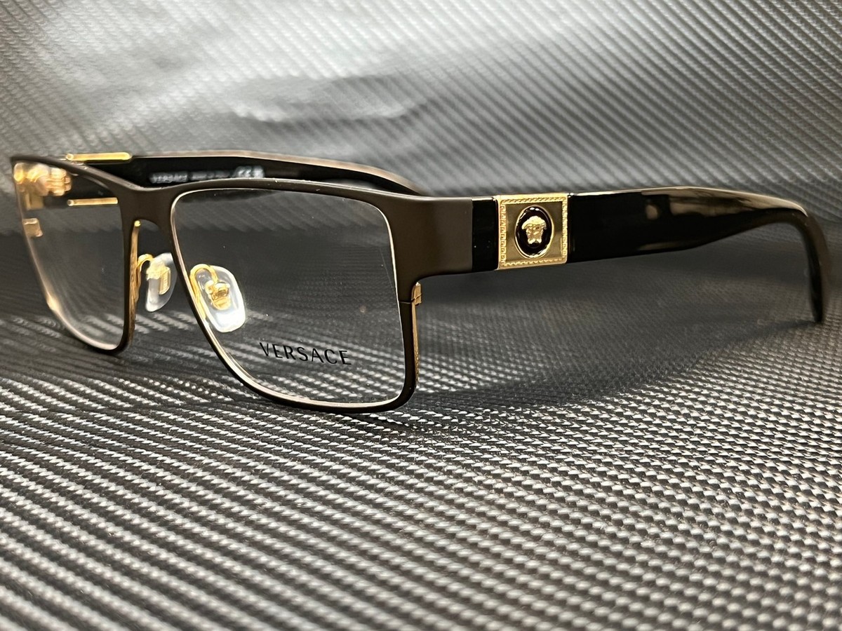 VERSACE VE1274 1436 Matte Black Rectangle Men's 57 mm Eyeglasses