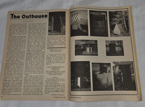 Outhouses In The Good Old Days Magazine Humorous Nostalgia Bathrooms 1983 Humor - Picture 16 of 20