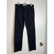 Mens Black Levis 502 18 Reg 29x29