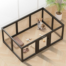 Clear Acrylic Dog Playpen Indoor, Puppy Cat Small Pet Play Pen, Pet Cat Playpen