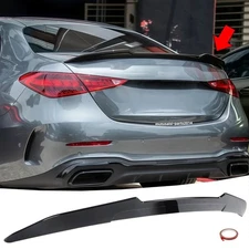 Glossy Black High Kick Trunk Spoiler For 2022-2026 Mercedes W206 C300 C43 C63S