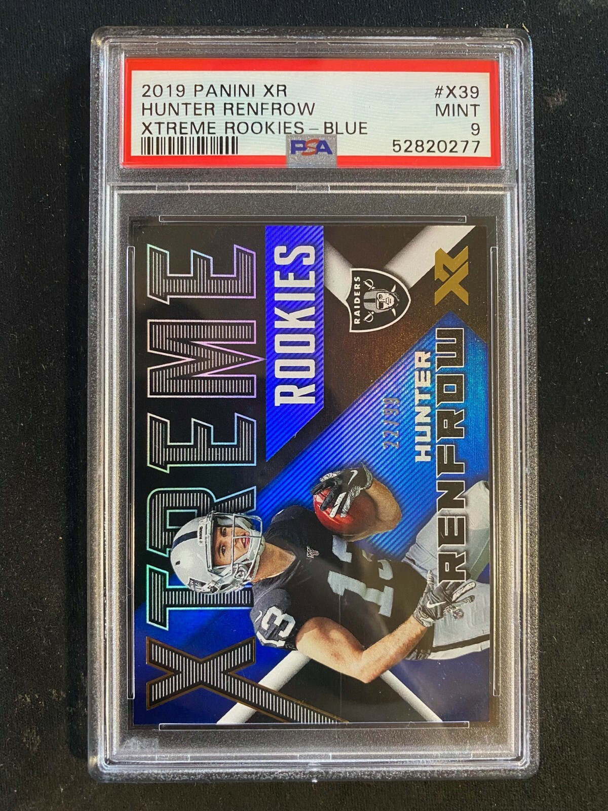Hunter Renfrow Panini XR Xtreme Rookies #X39 Blue