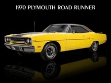 1970 Plymouth Road Runner In Yellow Black Metal Sign 12x16 Free Shipping