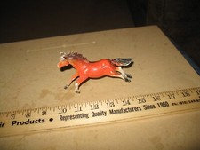 VINTAGE 1960s 70s VINYL PLASTIC HARD RUBBER HORSE NF MADE IN HONG KONG