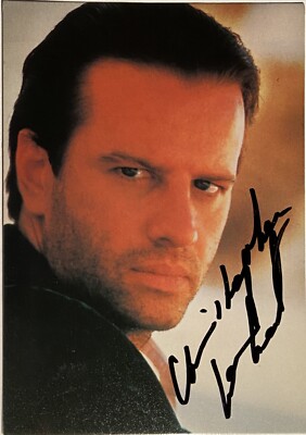 Christopher Lambert signiert Karte Film TV Unterschrift Signatur Autogramm 