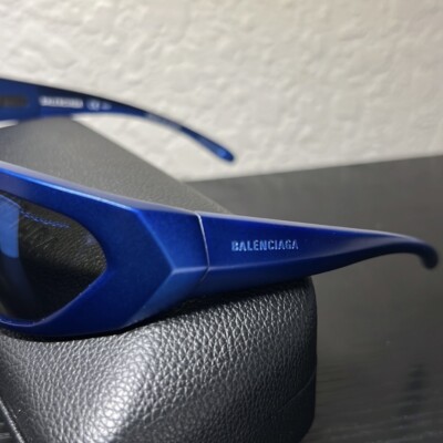 Balenciaga Runway Blue Aluminum Sunglasses | eBay