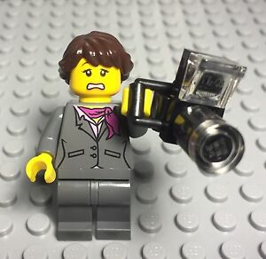 Lego New Female Photographer Mini Figure W// MOC City Vintage Stock Flash Camera