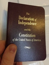 LARGE PRINT Pocket Size United States Declaration Of Independence & Constitution