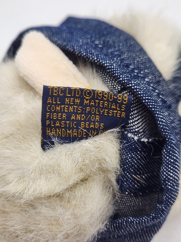 Boyds Bears Cottage McNibble 6" Denim Plush Mouse 1999 Retired 20th Anniversary. - Picture 12 of 12