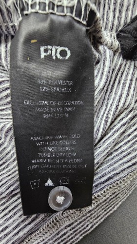 PTO Polo Shirt Engineered for the Weekend Size XL Gray stripped Short Sleeve - Picture 5 of 11