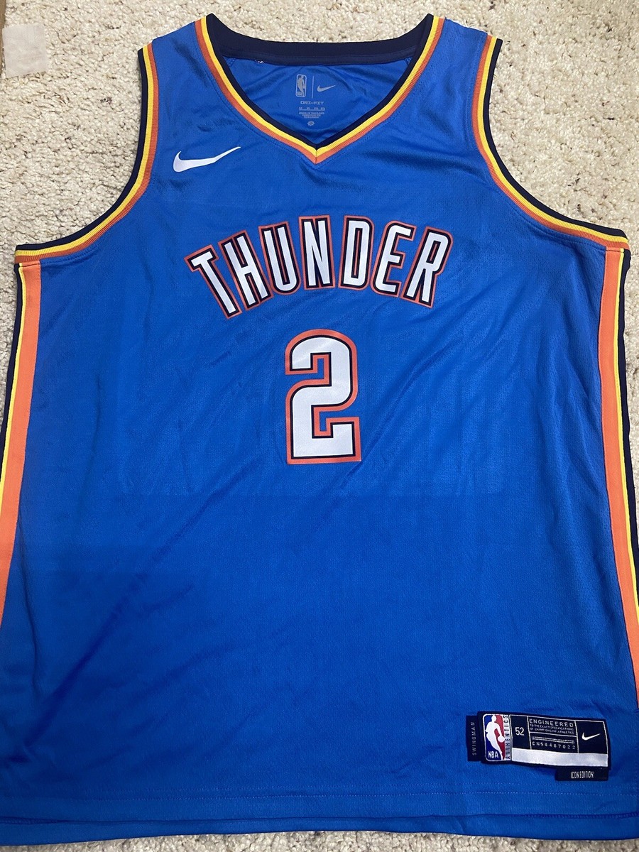 Gilgeous-Alexander ユニフォーム M 俄克拉荷马城雷霆队Nike Icon 版Swingman 球衣- 蓝色- Shai