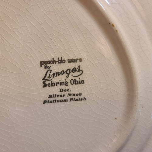 Vintage Limoges Sebring Ohio Dec. Silver Moon Serving Platter 15 3/4" 1920s - Picture 4 of 12