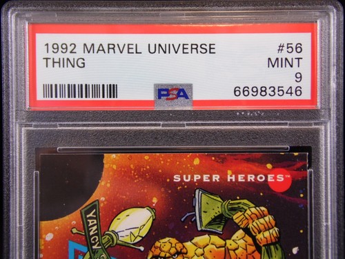 Tarjeta coleccionable Marvel Universe Thing #56 1992 serie 3 Fantastic Four | PSA 9 como nueva - Imagen 3 de 3