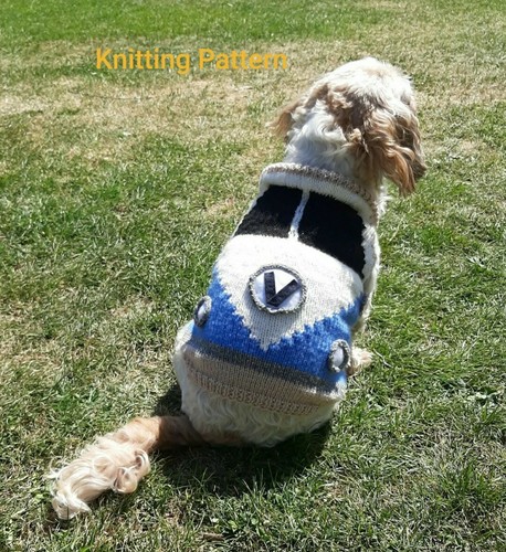 Knitting Pattern VW Camper Dog Coat 