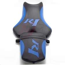 Front Rear Driver & Passenger Seat Pillion For Yamaha YZF-R1 04-06 Black+Blue