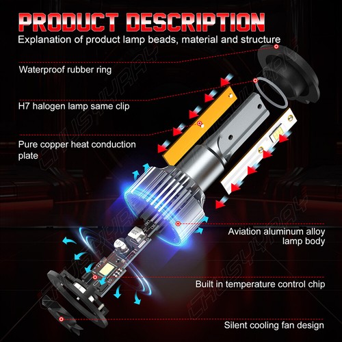 LED headlight bulb for Kawasaki 92069-0053 halogen 12v 55w: US Seller - Picture 4 of 14