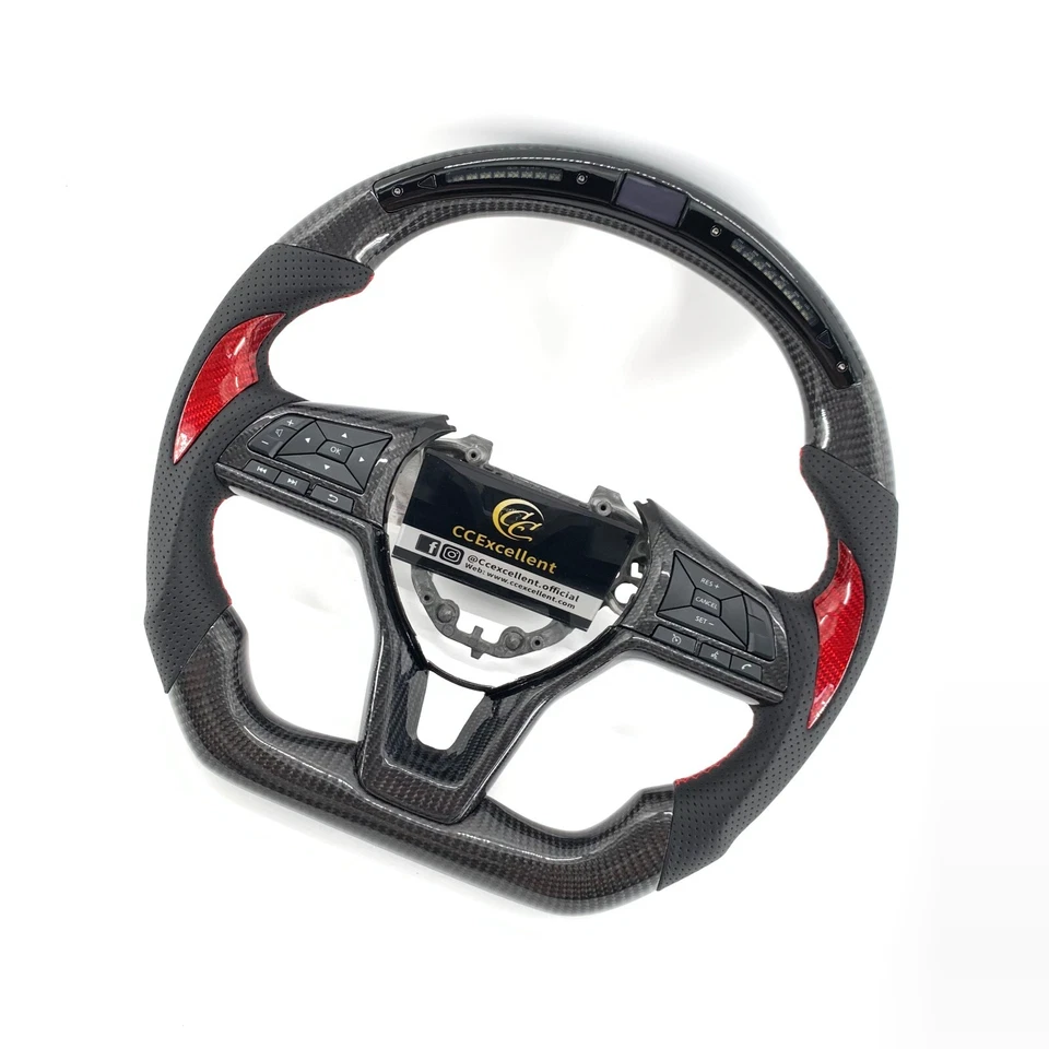 Volante de fibra de carbono real Sylphy Altima Versa Sentra 2019-2025 Foto 3 de 4