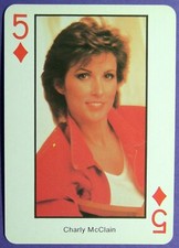 1 x playing card Country Music * Charly McClain * 5 of Diamonds
