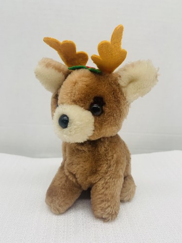 Vintage Fun Farm Reindeer Plush 1983 Dakin Small Stuffed Animal Korea Made - Picture 4 of 11