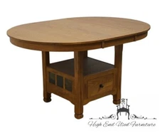 SUNNY DESIGNS Rustic Oak Counter Height Dining Table w. Self Storing Leaf in ...